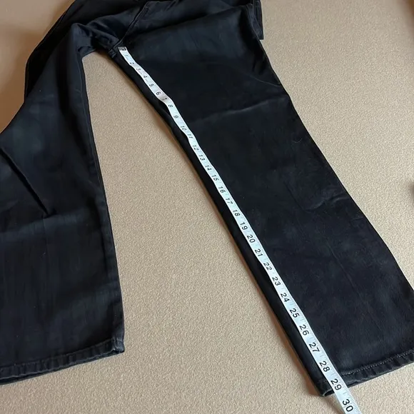 FRAME Le Sylvie Slender Straight Black Tonal Stripe Jeans - 27