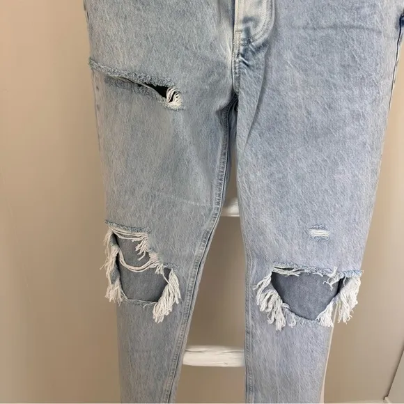 Free People We the Free Distressed Tapered Baggy Boyfriend Jeans SZ 27