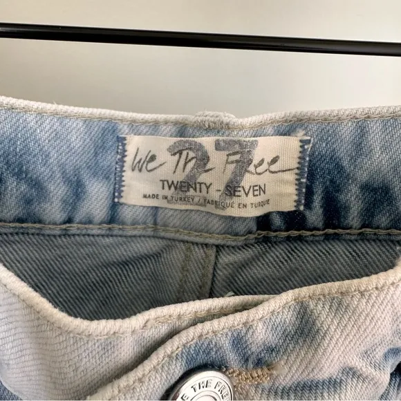 Free People We the Free Distressed Tapered Baggy Boyfriend Jeans SZ 27