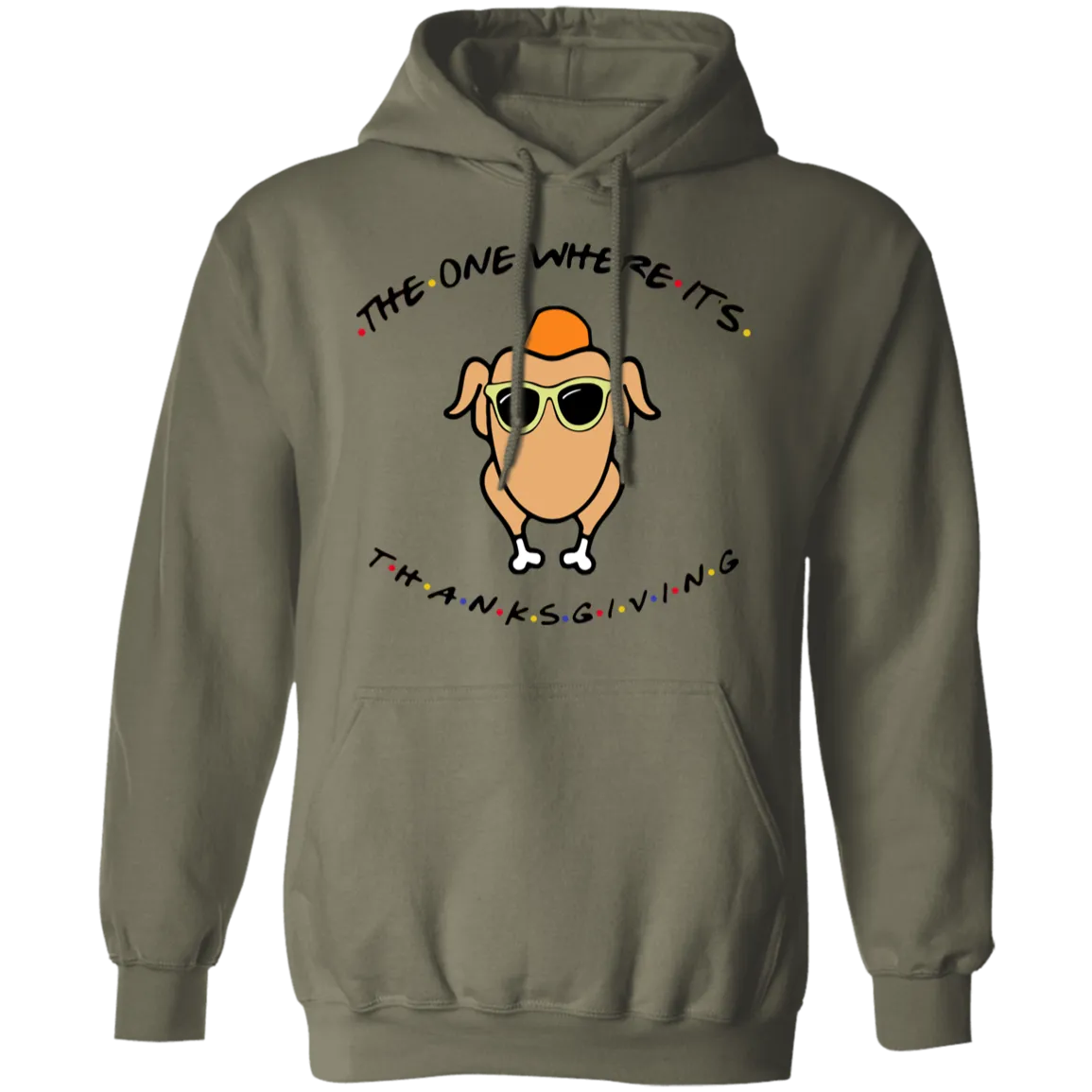 Friends The One Where It’s Thanksgiving Turkey Gildan Hoodie – Cozy Nostalgia for Thanksgiving and Fall!