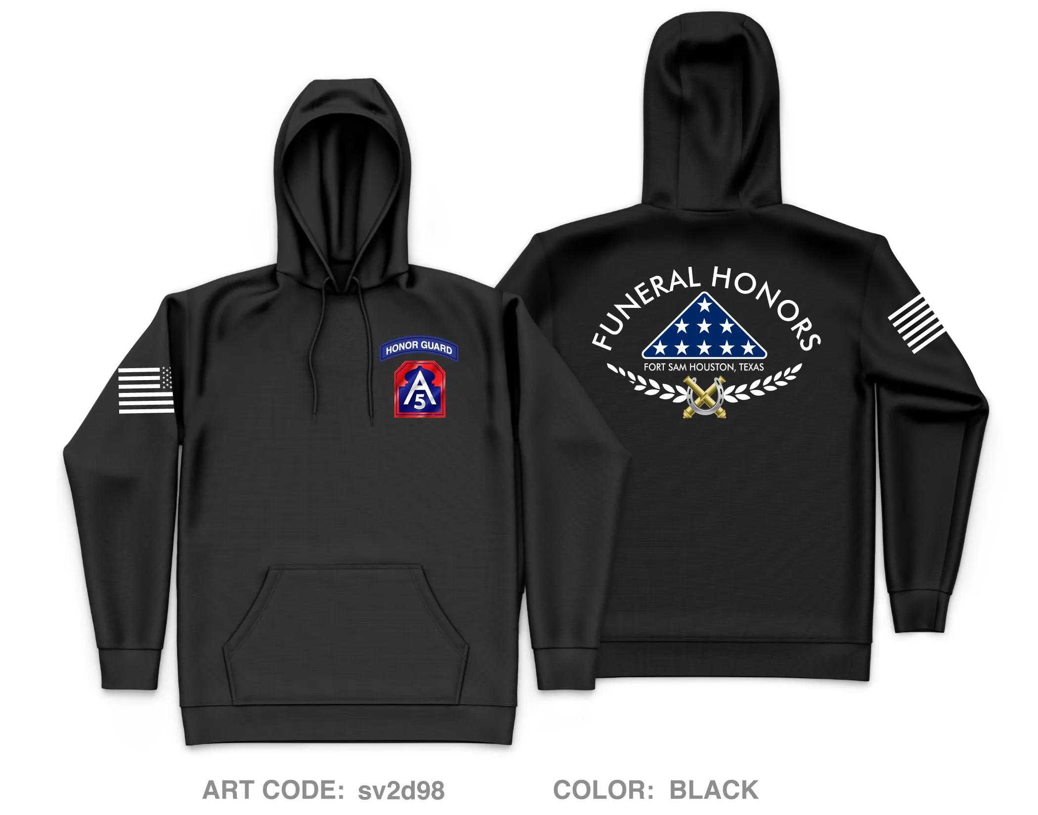 FUNERAL HONORS PLATOON, HSC, HHBN, ARNORTH Core Men's Hooded Performance Sweatshirt - sv2d98