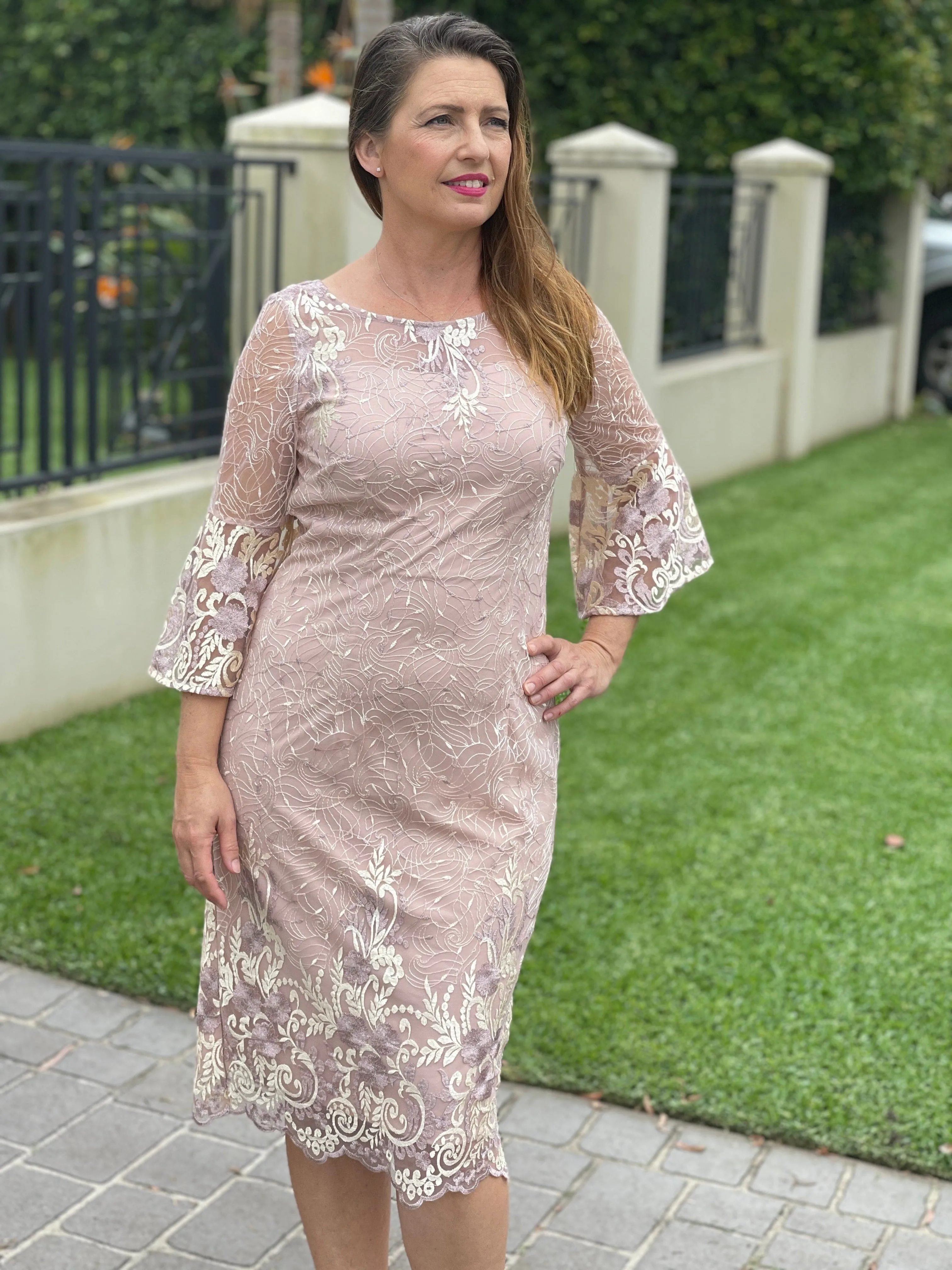 Ginna Blush Evening Dress