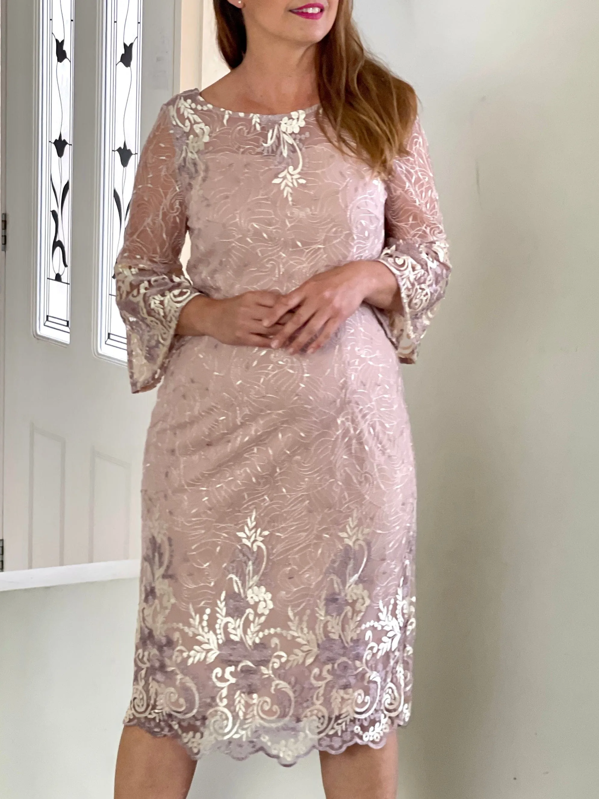 Ginna Blush Evening Dress