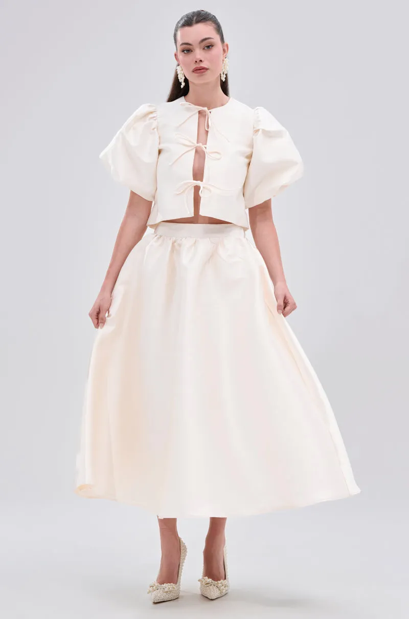 GIRL POWER CROP TIE FRONT TOP