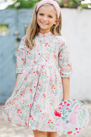 Girls: Always The One Pink Toile Shift Dress