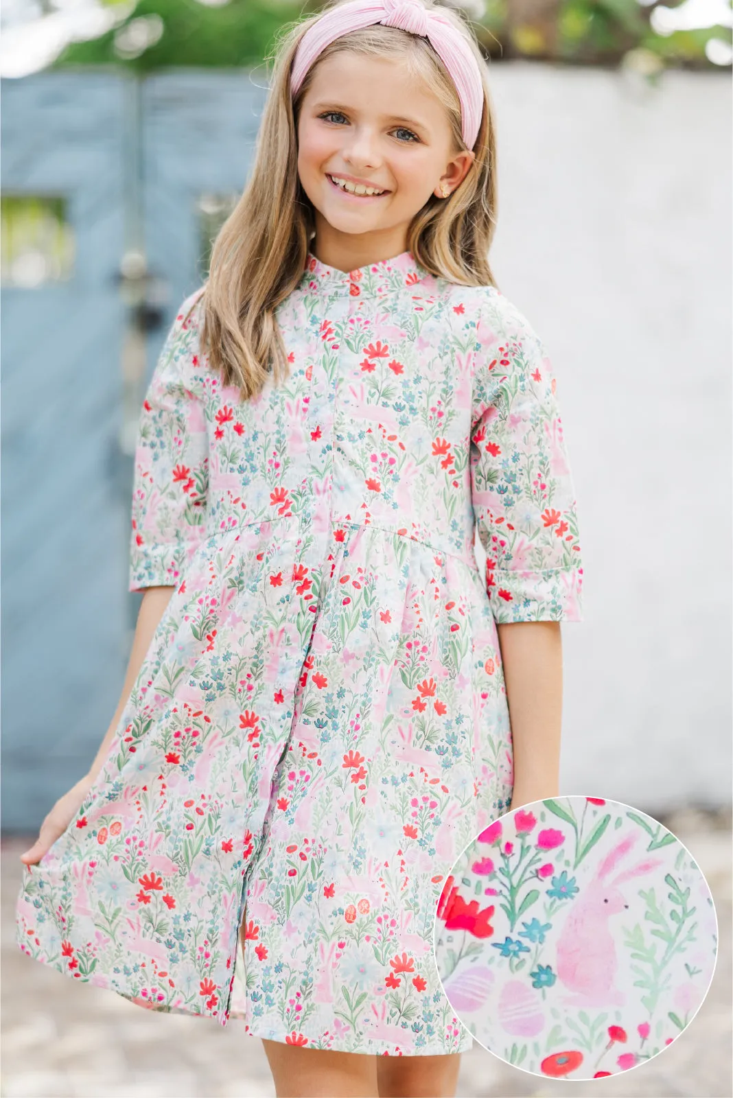 Girls: Always The One Pink Toile Shift Dress