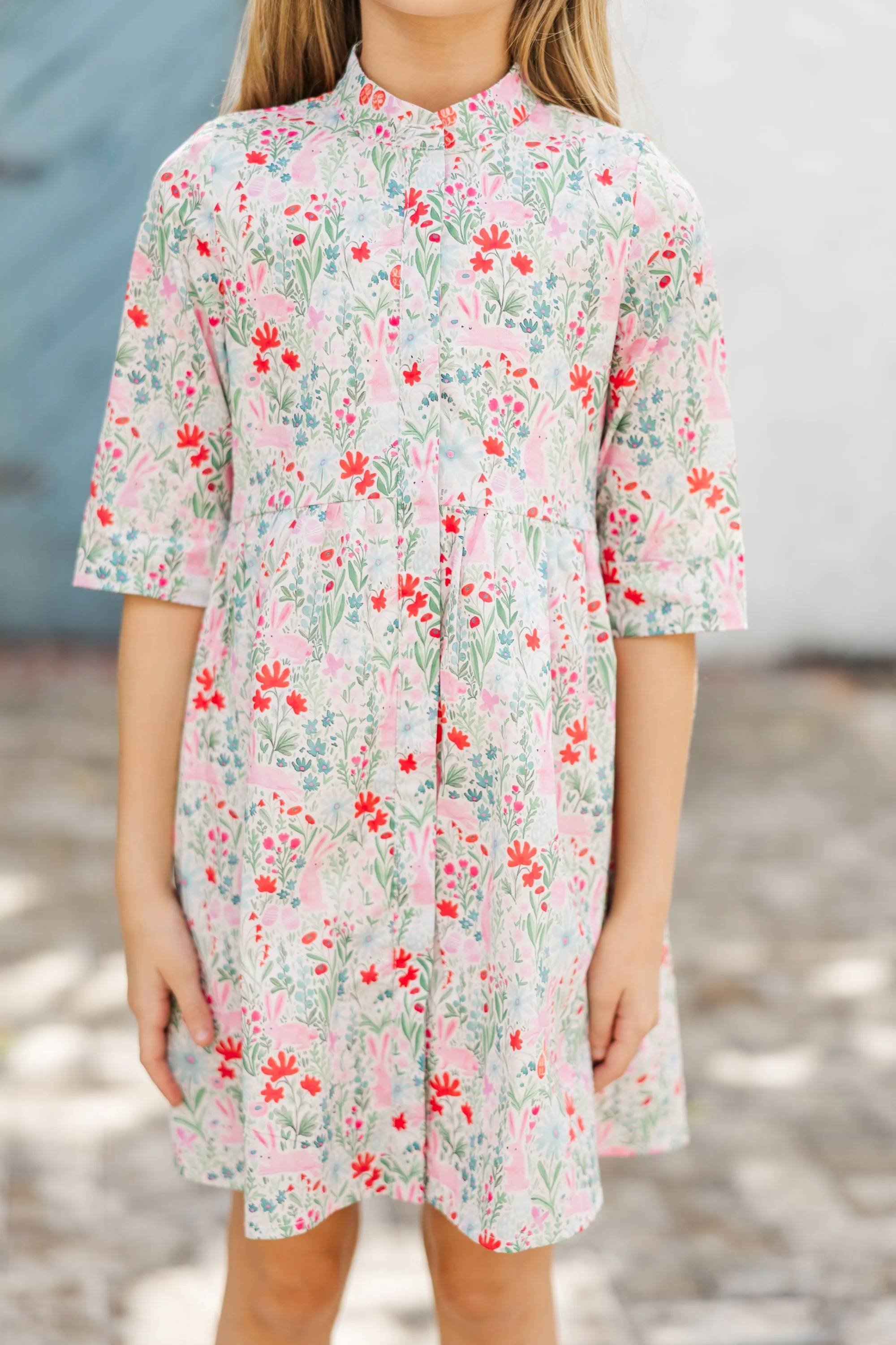 Girls: Always The One Pink Toile Shift Dress