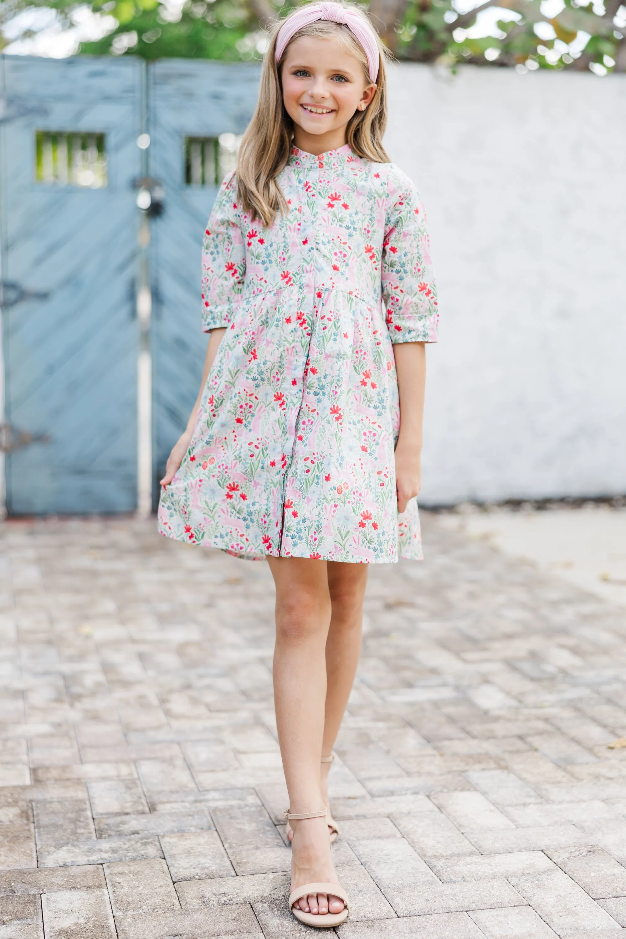 Girls: Always The One Pink Toile Shift Dress