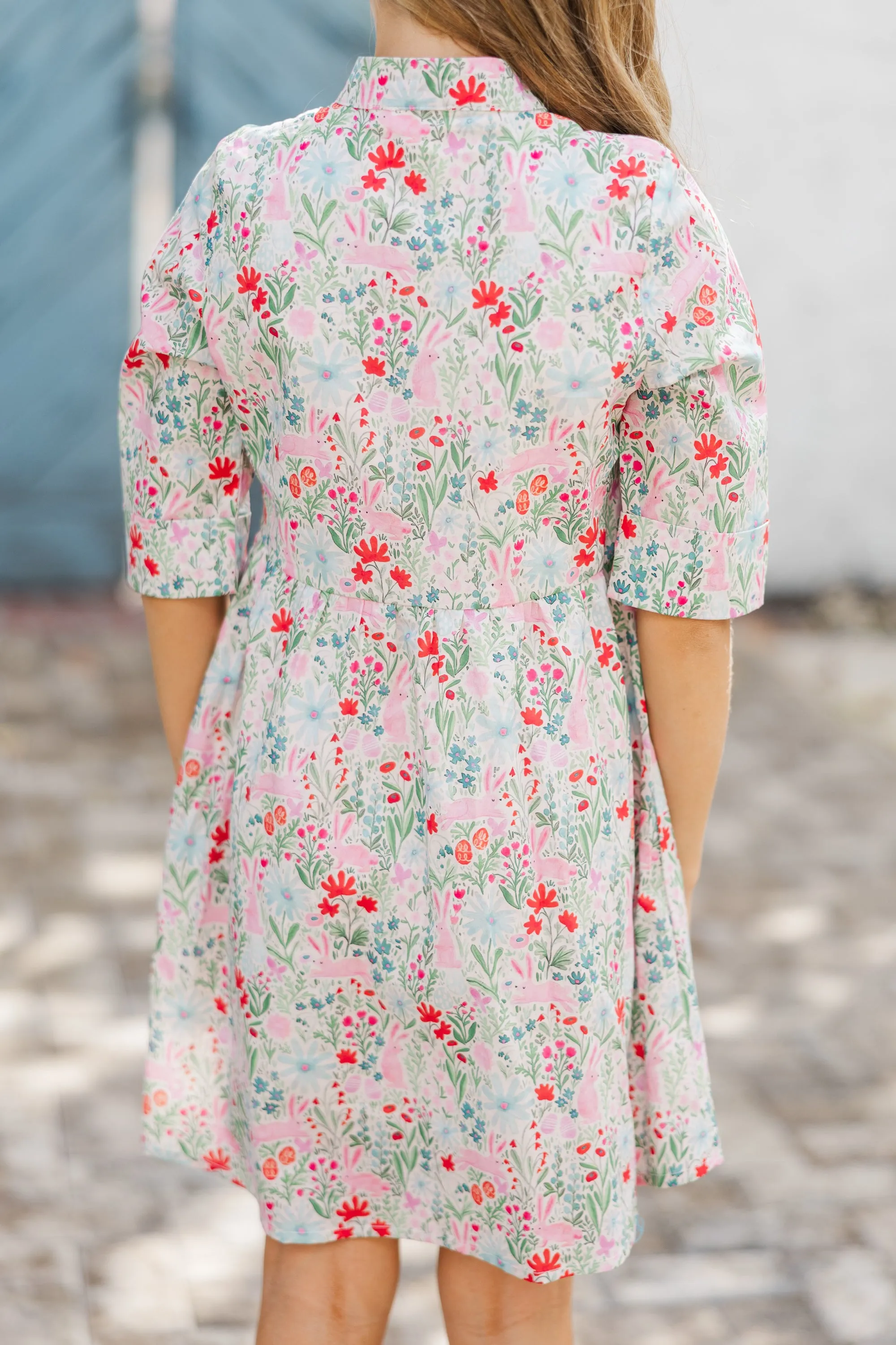 Girls: Always The One Pink Toile Shift Dress