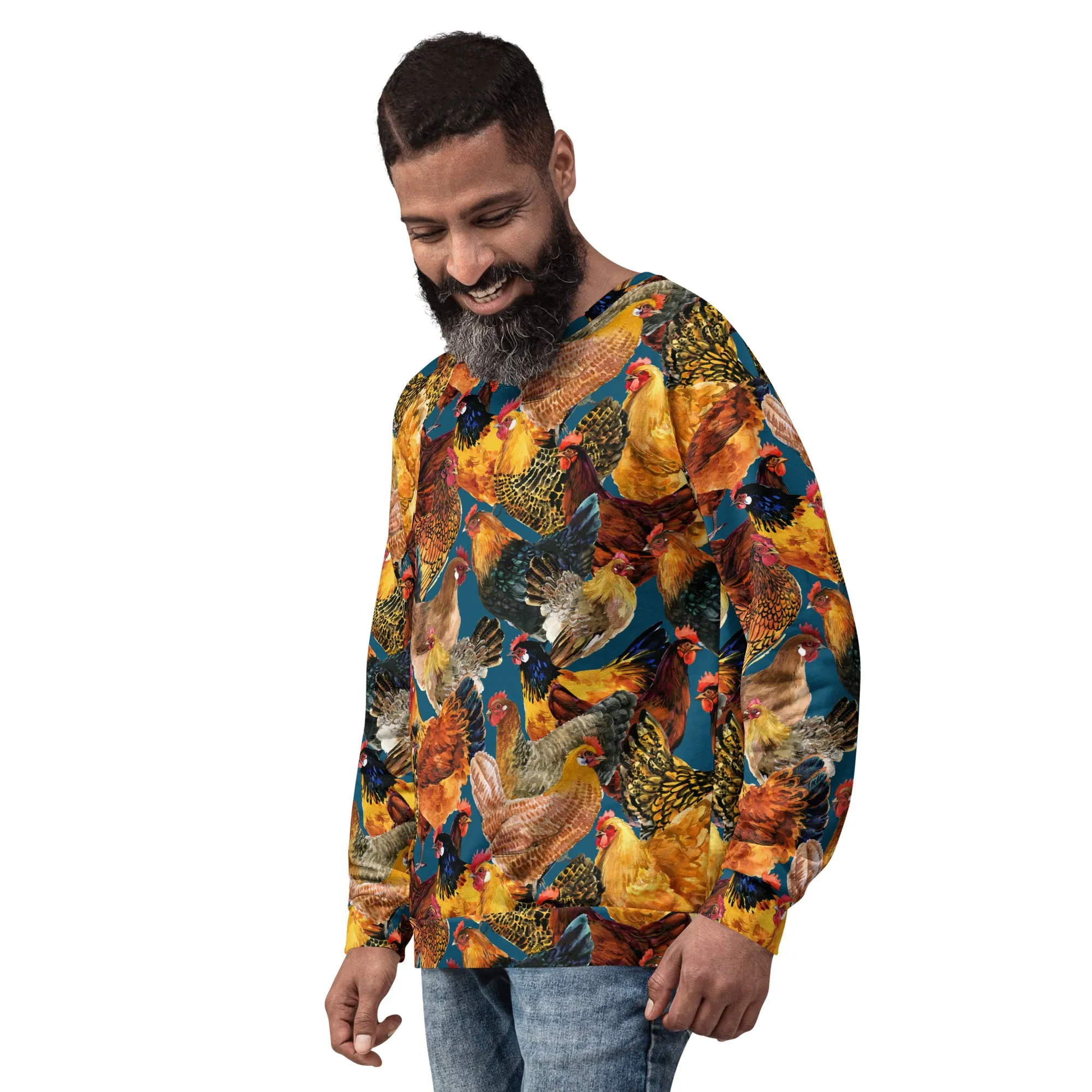 Golden Chickens Unisex Crewneck