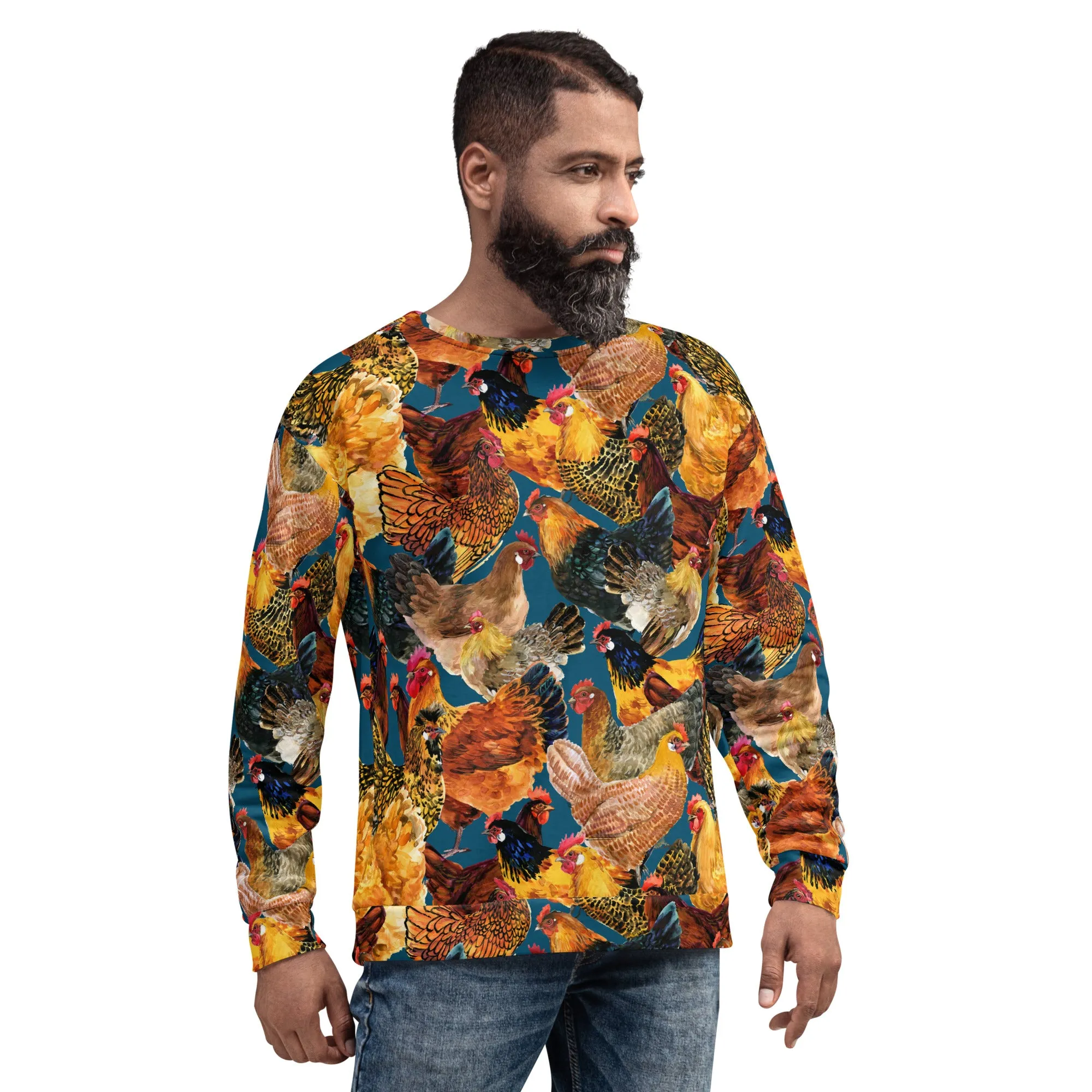 Golden Chickens Unisex Crewneck