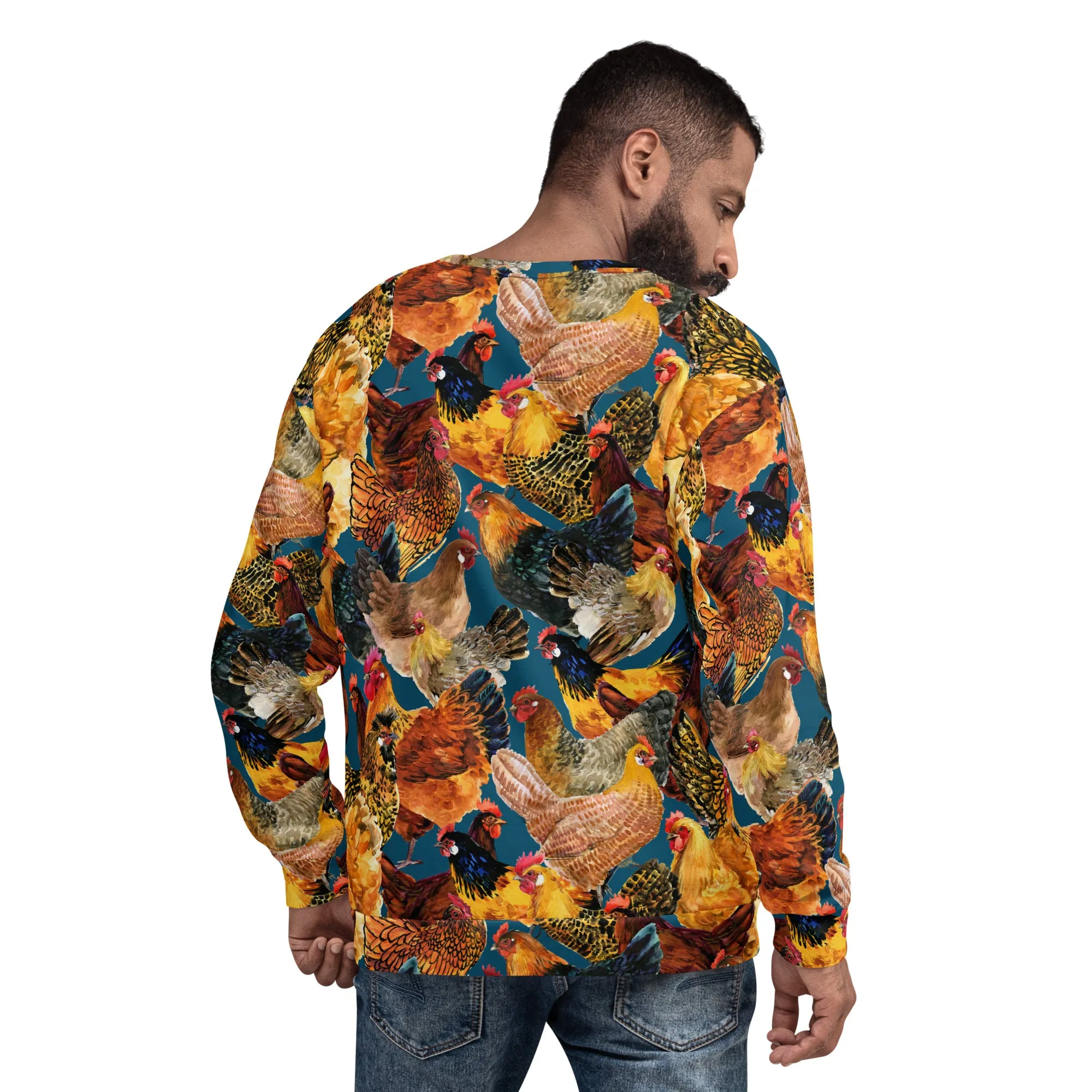 Golden Chickens Unisex Crewneck