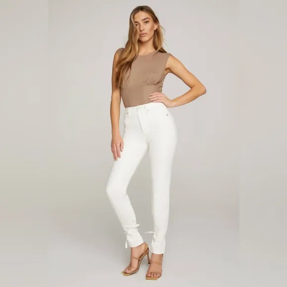 Good American Women's Good Boy Ankle Wrap Jeans