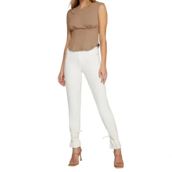 Good American Women's Good Boy Ankle Wrap Jeans