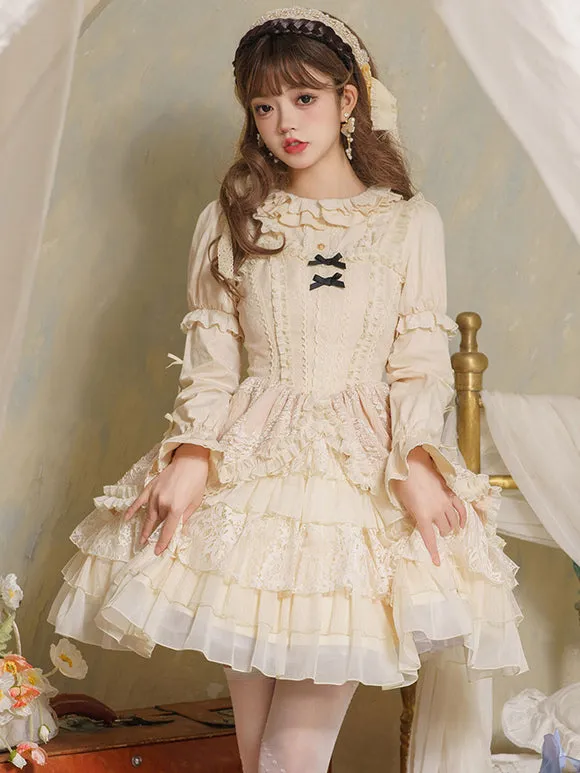 Gothic Lolita Blouses Ruffles Long Sleeves Blouse Lolita Top Black Lolita Shirt