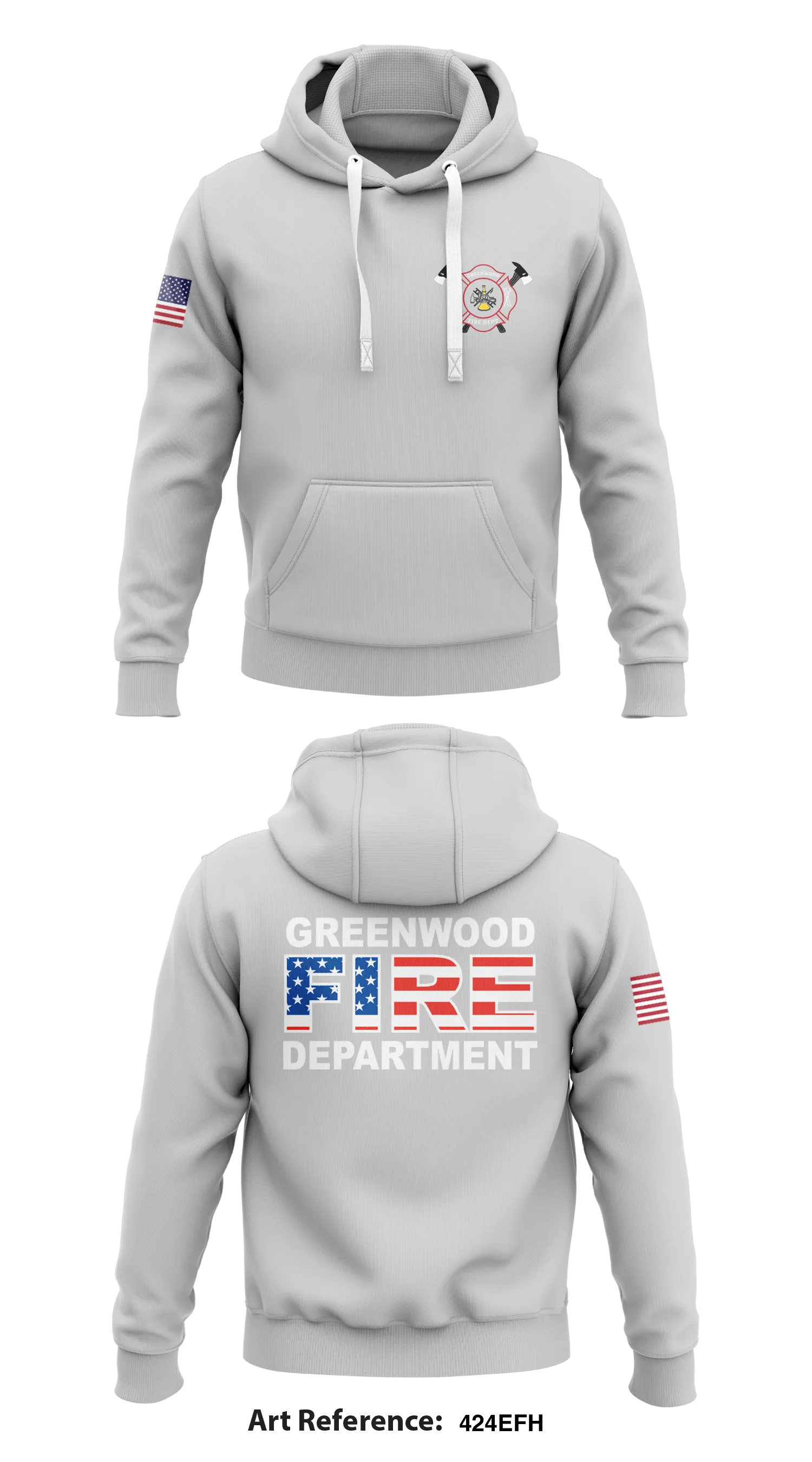 GVFD Store 1  Core Men's Hooded Performance Sweatshirt - 424Efh
