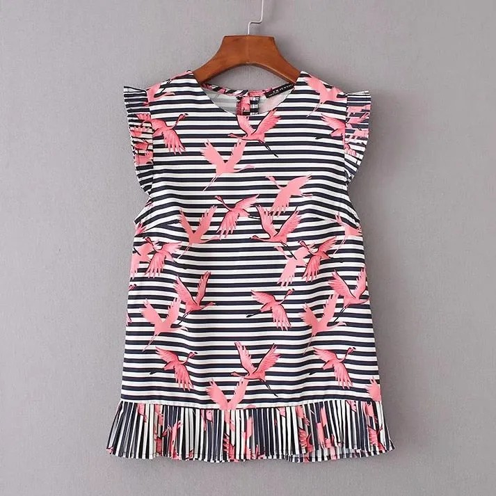 Happy Flamingos Top