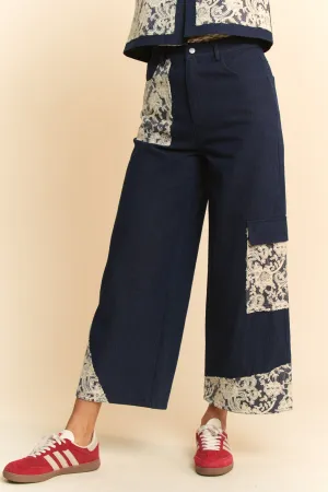 Hazel Blues® |  Davi & Dani Lace Applique Wide Leg Jeans