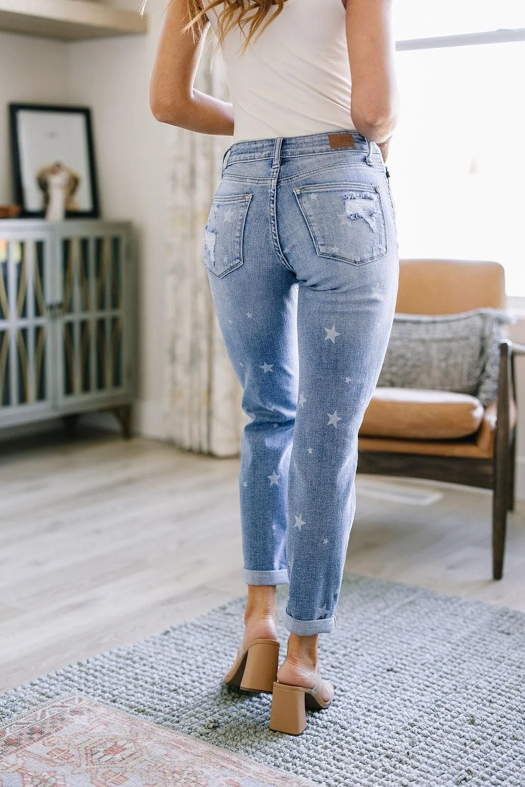 Hazel Blues® |  Juliet Star Crossed Boyfriend Jeans
