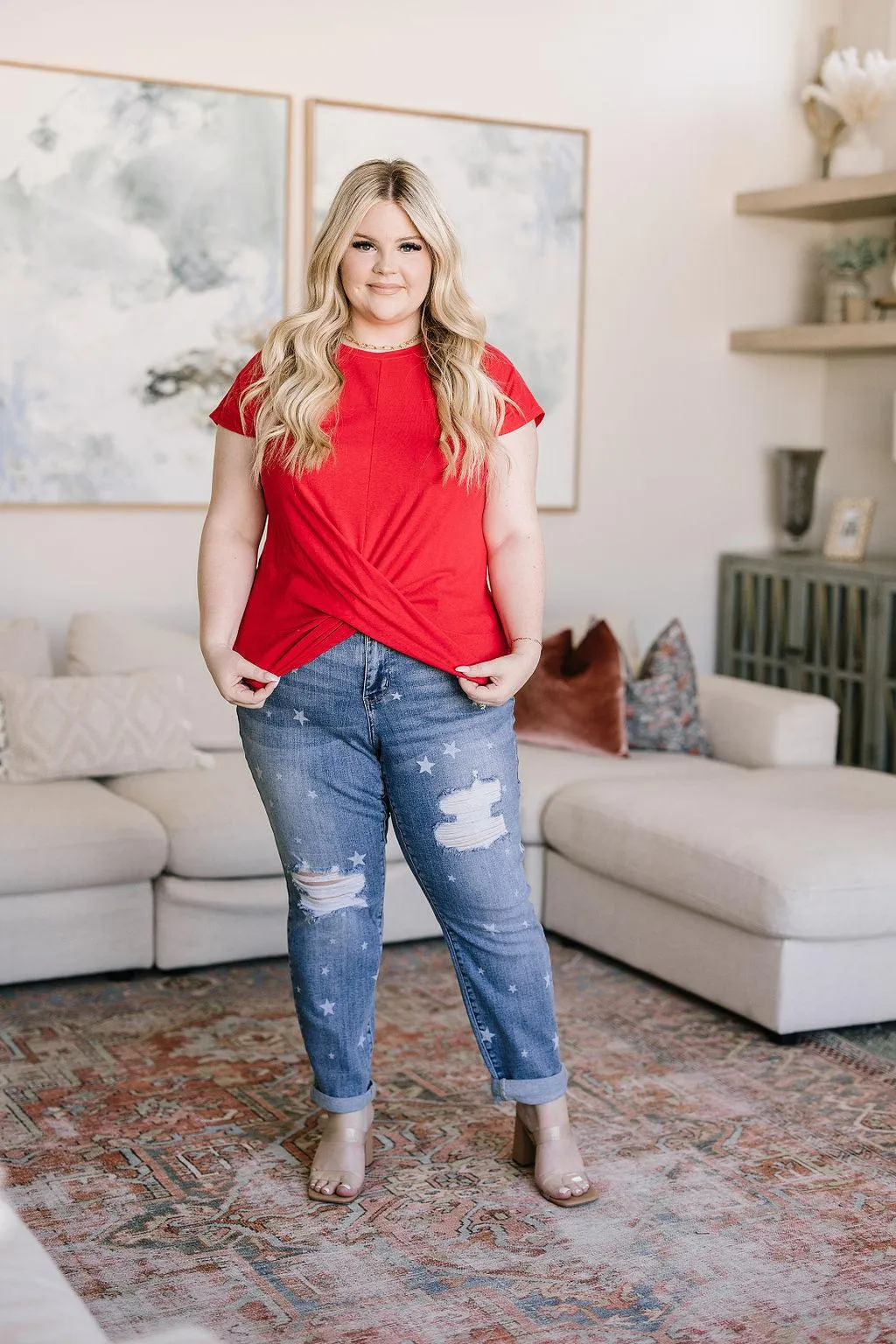 Hazel Blues® |  Juliet Star Crossed Boyfriend Jeans