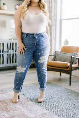 Hazel Blues® |  Juliet Star Crossed Boyfriend Jeans