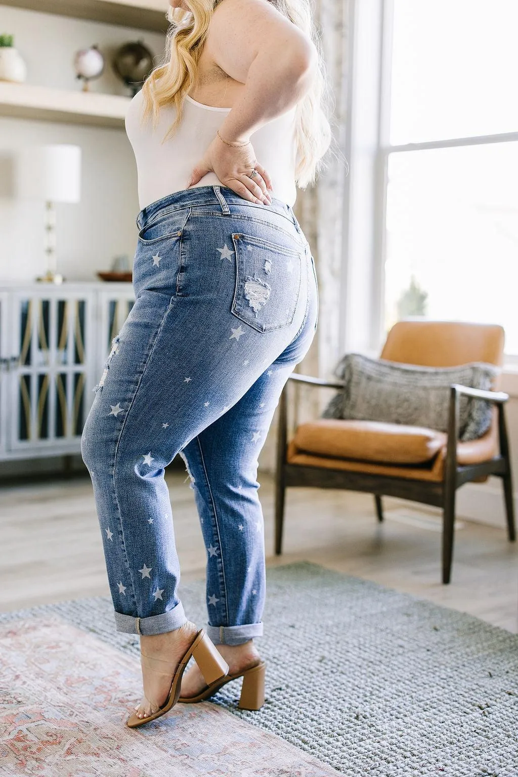 Hazel Blues® |  Juliet Star Crossed Boyfriend Jeans