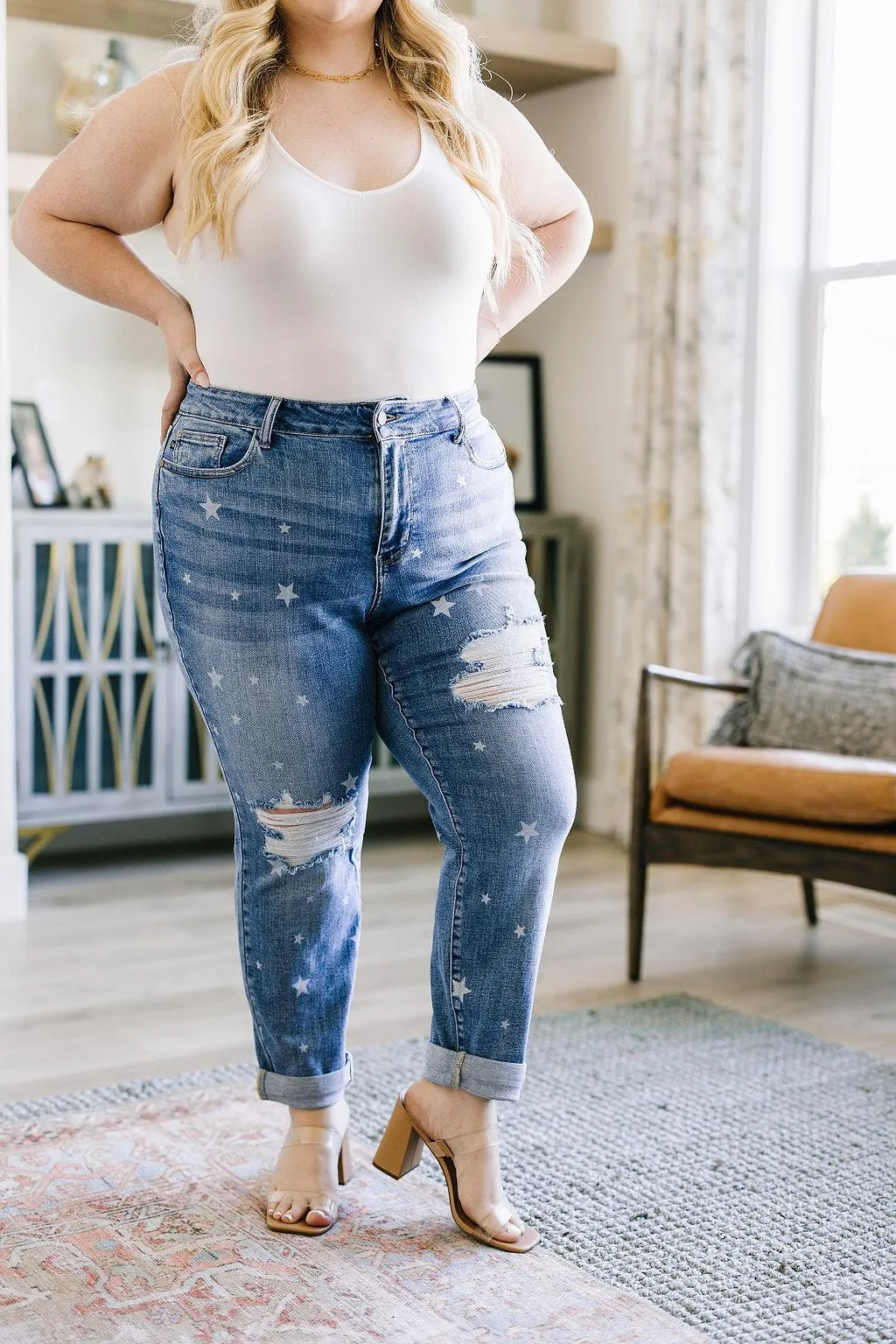 Hazel Blues® |  Juliet Star Crossed Boyfriend Jeans