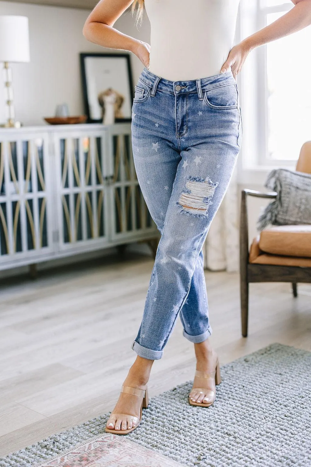 Hazel Blues® |  Juliet Star Crossed Boyfriend Jeans