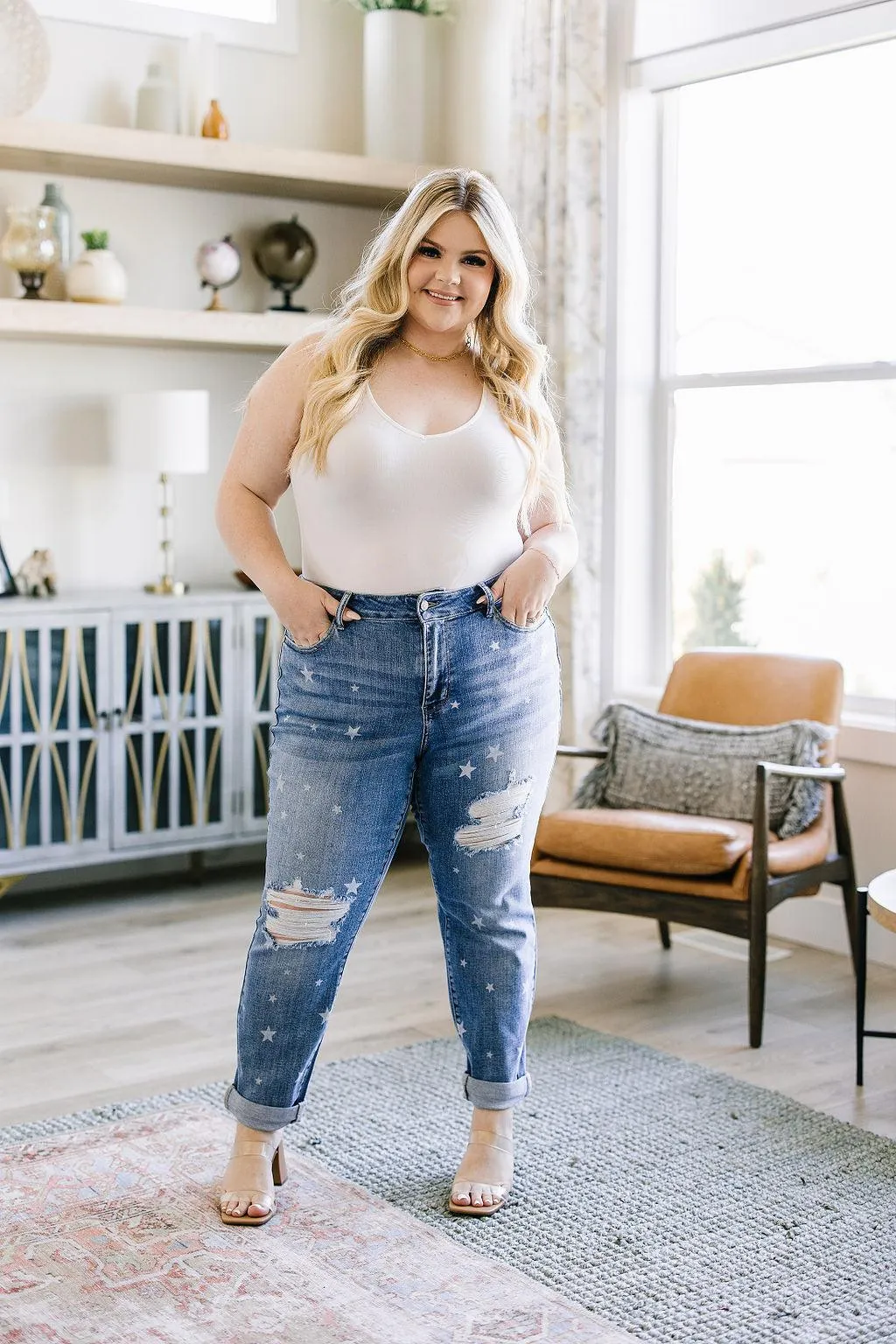 Hazel Blues® |  Juliet Star Crossed Boyfriend Jeans