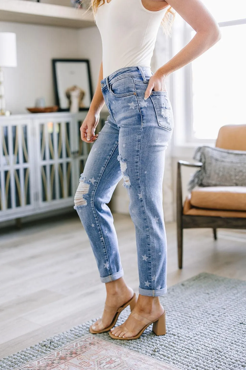 Hazel Blues® |  Juliet Star Crossed Boyfriend Jeans