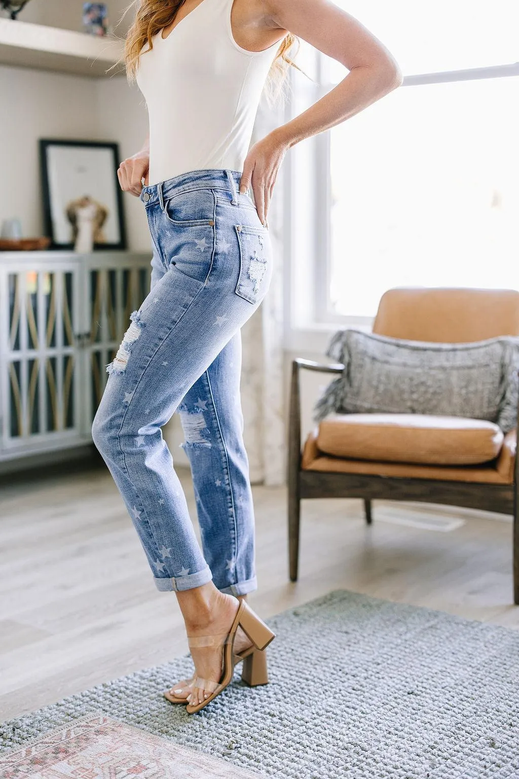 Hazel Blues® |  Juliet Star Crossed Boyfriend Jeans