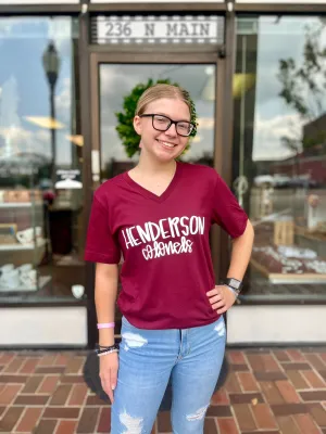 Henderson Colonels V-neck Unisex Tee