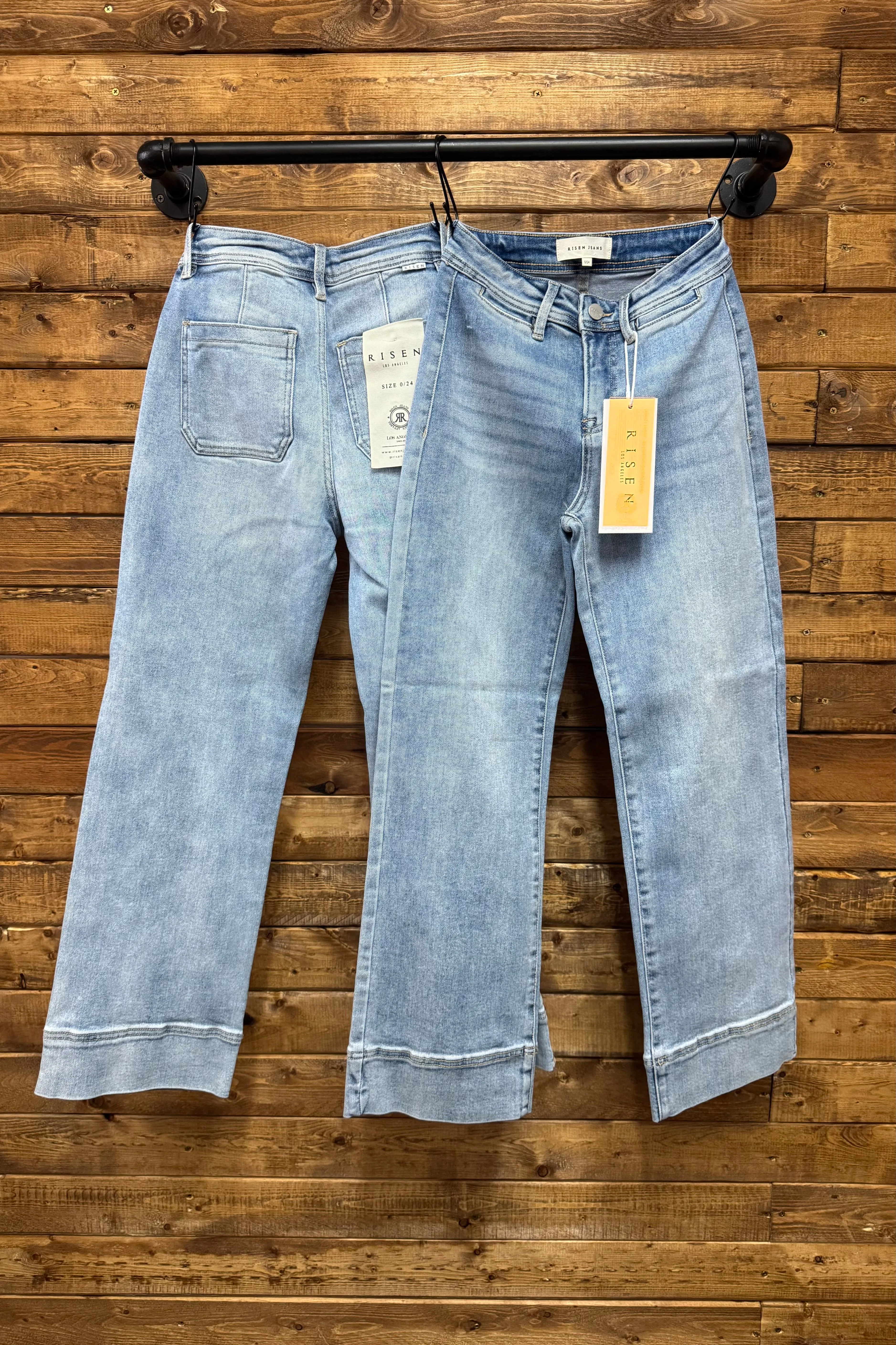 HIGH RISE CROP WIDE JEANS (RISEN)