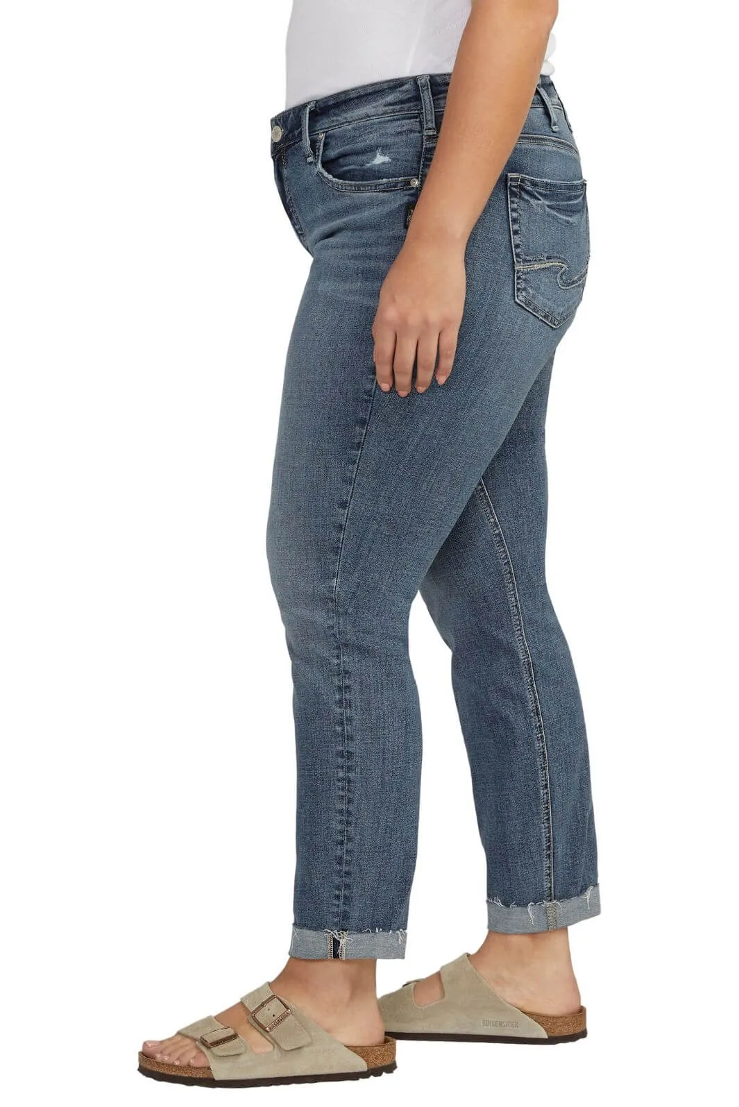 Jeans Boyfriend Taille Plus (Indigo) de Silver Jeans