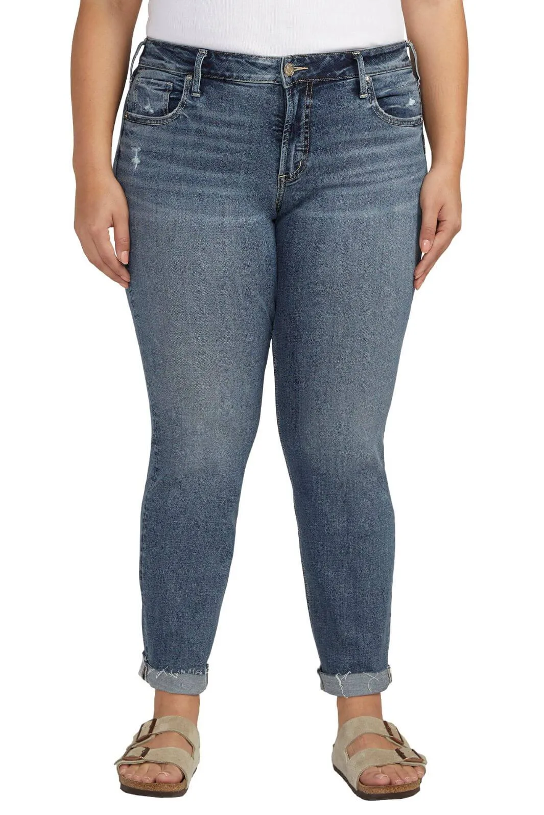 Jeans Boyfriend Taille Plus (Indigo) de Silver Jeans