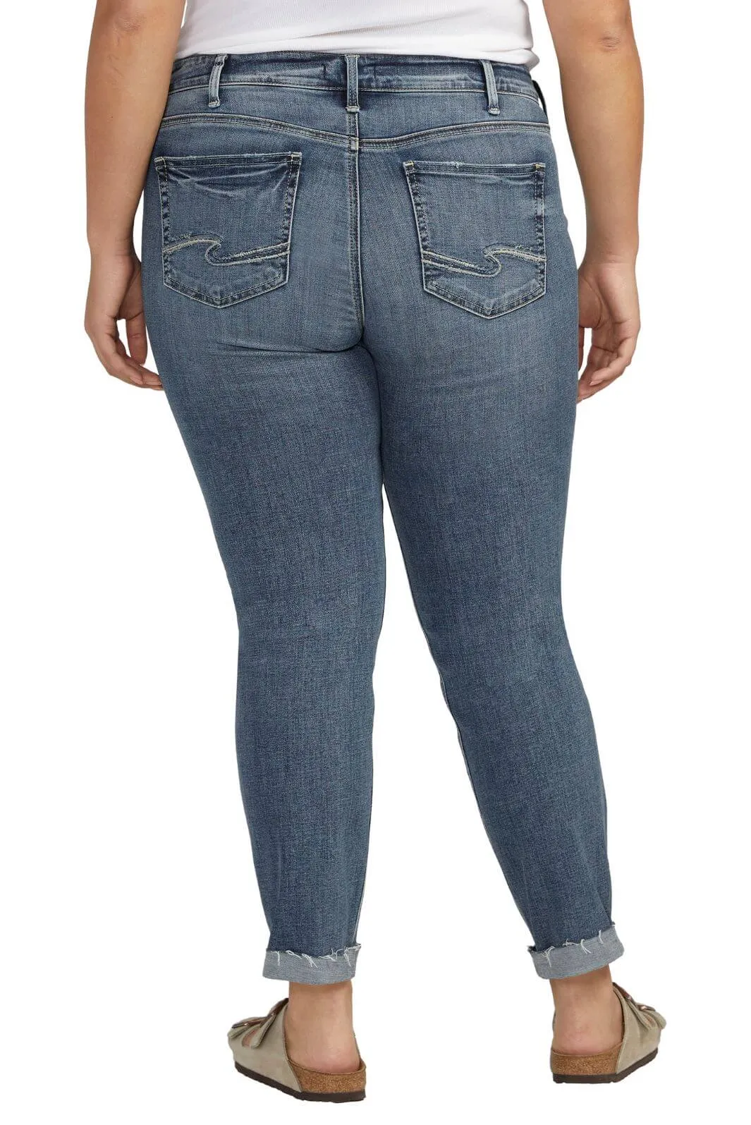Jeans Boyfriend Taille Plus (Indigo) de Silver Jeans