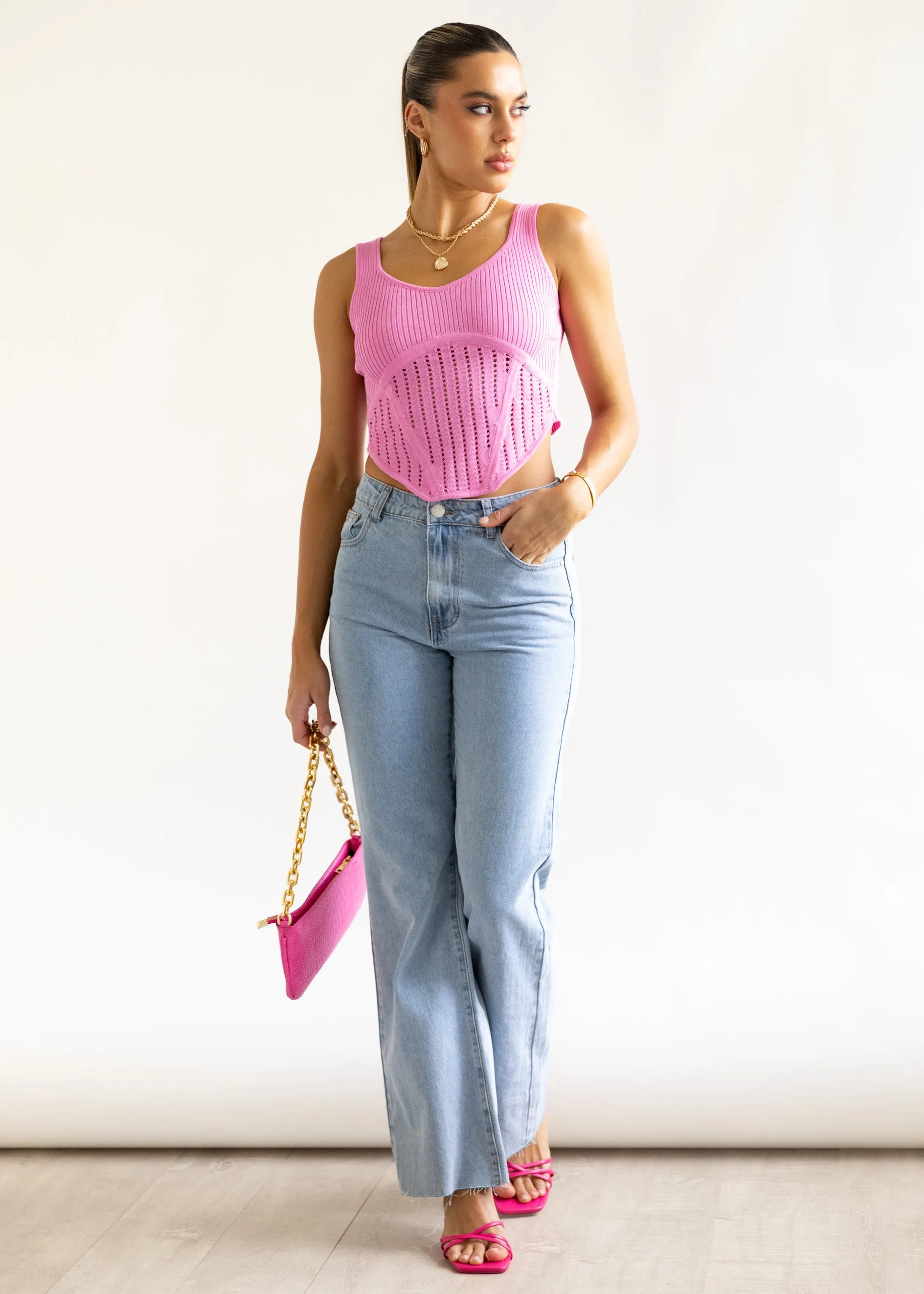 Jetson Wide Leg Jeans - Light Blue