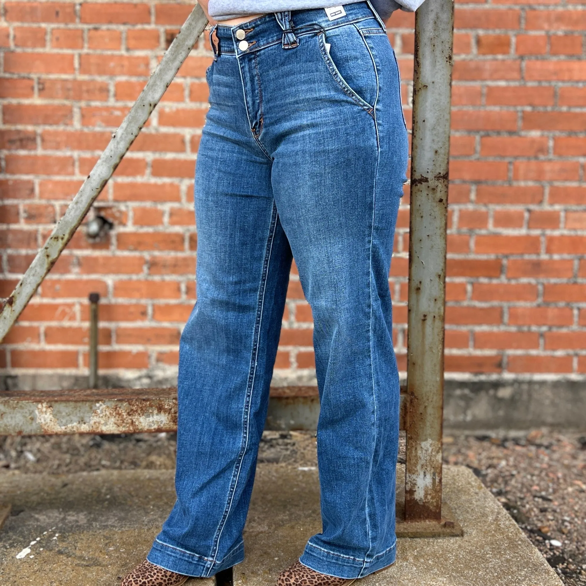 Judy Blue High Waist Wide Leg Jeans
