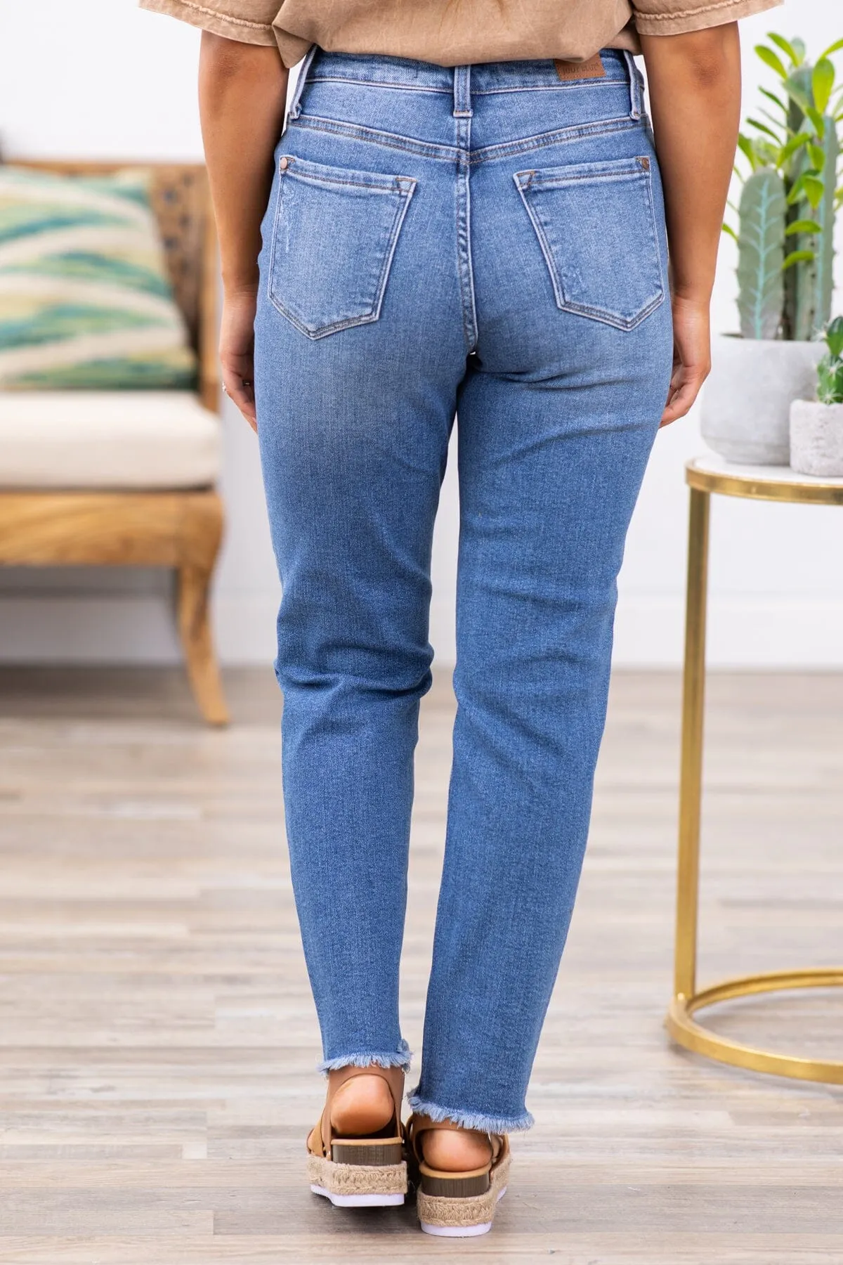 Judy Blue Howdy Embroidered Boyfriend Jeans