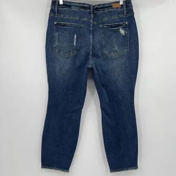 Judy Blue Jeans High Waist Boyfriend Fit Distressed - 16W