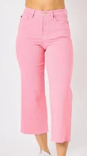 Judy Blue Pink Panther Crop Jeans