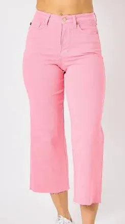 Judy Blue Pink Panther Crop Jeans