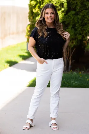 Judy Blue White Double Cuff Boyfriend Jeans