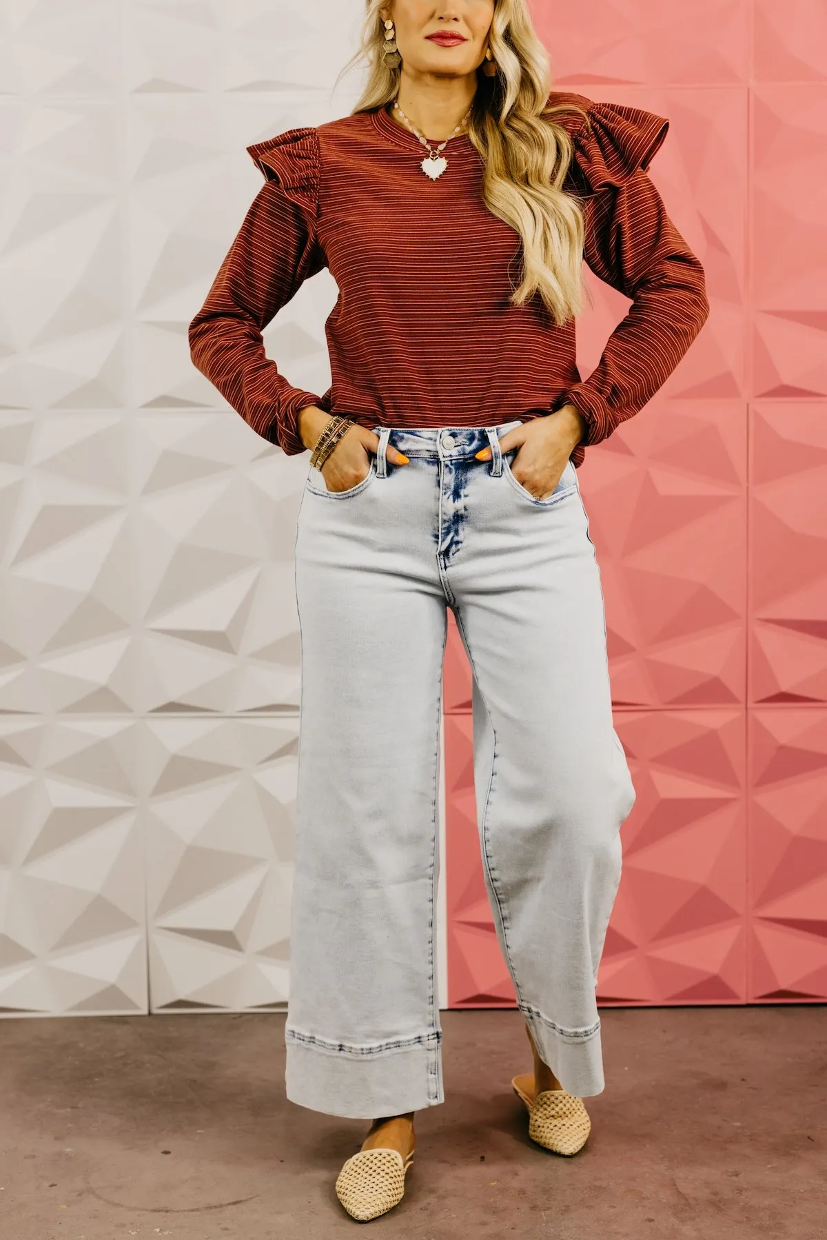 Kan Can Denim | High Rise Cropped Wide Leg Denim