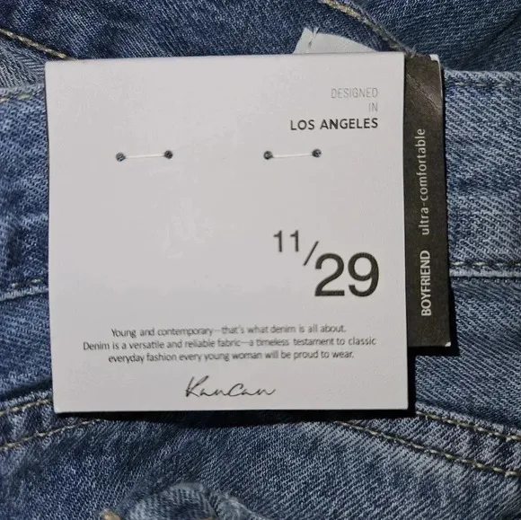 Kancan mid rise classic boyfriend jeans size 11 NWT Lowell jeans