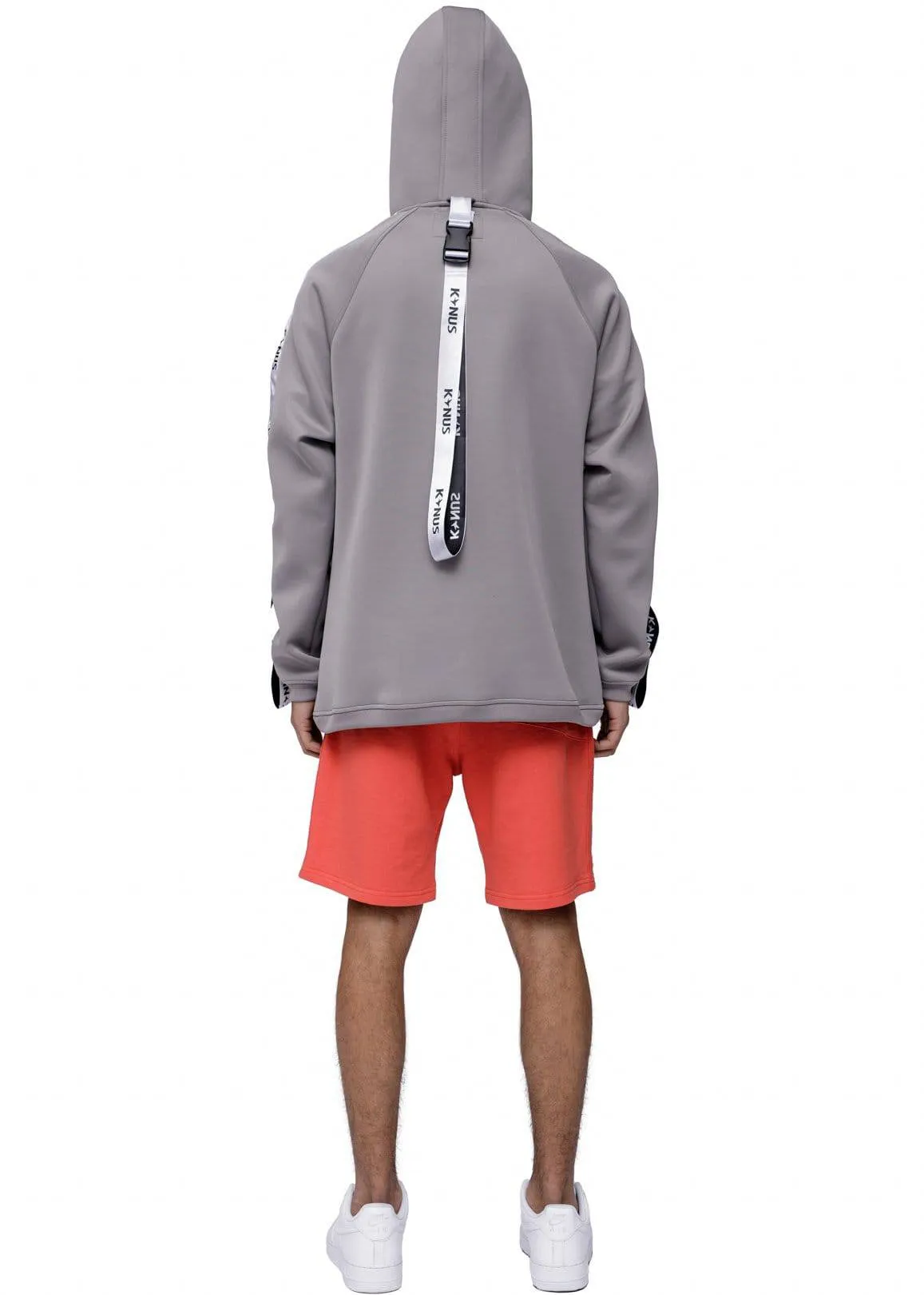 Konus Men's Half Zip Scuba Hoodie In Grey