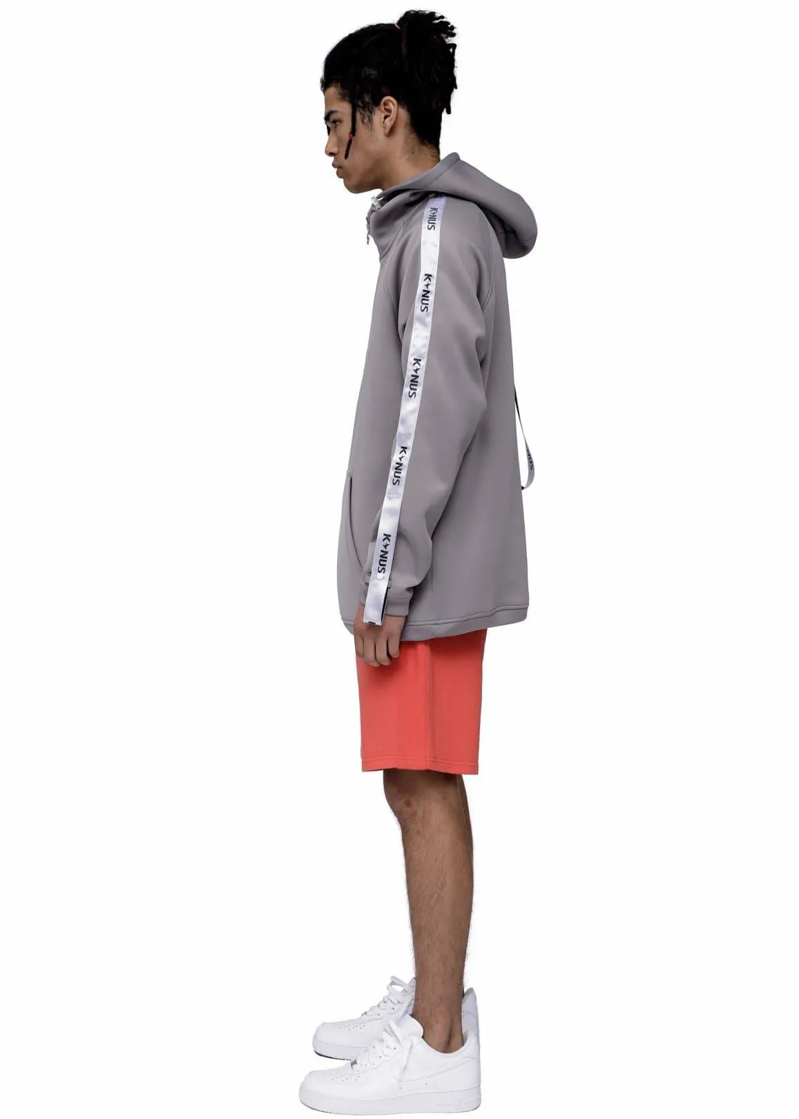 Konus Men's Half Zip Scuba Hoodie In Grey