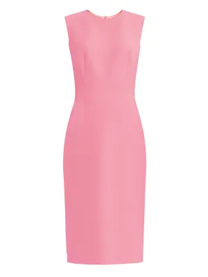 Krew True Pink Round Neck Sheath Dress