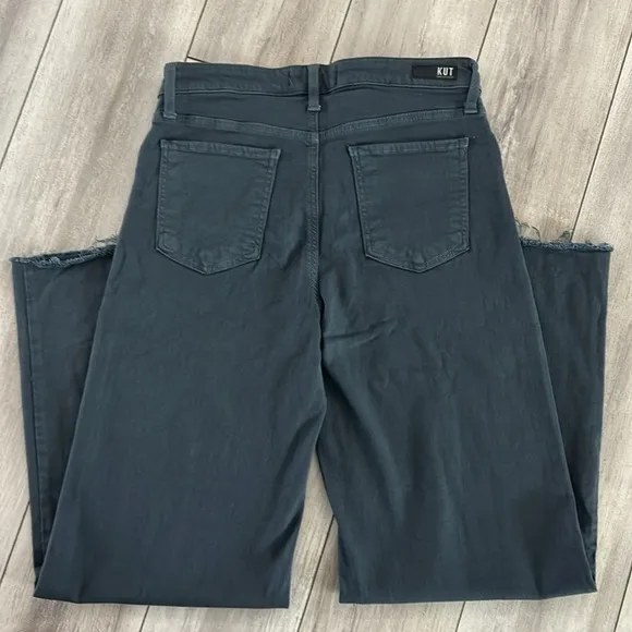 KUT Fab Ab Wide Leg High Rise jeans size 8 gray