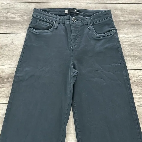 KUT Fab Ab Wide Leg High Rise jeans size 8 gray
